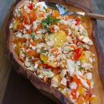 Tropical Pineapple Mango Coleslaw ~ Sumptuous Spoonfuls #fruity #slaw #recipe