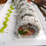 Asparagus Smoked Salmon Sushi ~ Sumptuous Spoonfuls #homemade #smokedsalmon #sushi #recipe