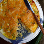 Cheesy Bacon Zucchini Pie ~ Sumptuous Spoonfuls #easy #zucchini #egg #pie #recipe