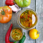 Fermented Heirloom Tomato Salsa ~ Sumptuous Spoonfuls #fermented #salsa #recipe #superhealthy