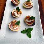 Lavender Cream Cheese Stuffed Figs ~ Sumptuous Spoonfuls #lavender #creamcheese #figs #recipe