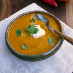Cardamom Curry Eggplant Tomato Soup ~ Sumptuous Spoonfuls #hearty #healthy #spicy #soup #recipe