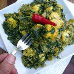 Indian Creamed Spinach w Cheese (Saag Paneer) ~ Sumptuous Spoonfuls #Indian #spinach #recipe