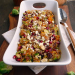 Autumn Butternut Cranberry Quinoa with Shaved Brussels Sprouts ~ Sumptuous Spoonfuls #holiday #recipe