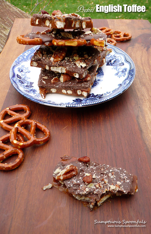 Pretzel English Toffee ~ Sumptuous Spoonfuls #dessert #candy #ImperialSugar