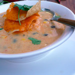 Spicy Turkey Nacho Soup ~ Sumptuous Spoonfuls #cheesy #Mexican #soup #recipe