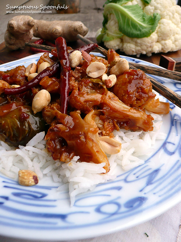 Kung Pao Cauliflower | Sumptuous Spoonfuls #Chinese #cauliflower #recipe