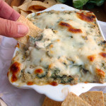 Secretly Skinny Spinach Artichoke Dip ~ Sumptuous Spoonfuls #superhealthy #powerfood #dip #recipe