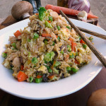 Broccoli Mushroom Chicken Fried Rice ~ Sumptuous Spoonfuls #Chinese #Recipe