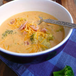 Smoky Broccoli Beer Cheese Soup ~ Sumptuous Spoonfuls #broccoli #beer #cheese #soup #recipe