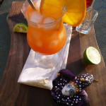 Spicy Mango Passionfruit Hurricane ~ Sumptuous Spoonfuls #MardiGras #Cocktail #Recipe