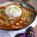 Lousiana Seafood Gumbo ~ Sumptuous Spoonfuls #gumbo #recipe