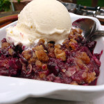 Blueberry Rhubarb Crisp ~ Sumptuous Spoonfuls #easy #blueberry #rhubarb #dessert #recipe
