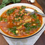 Ham Bone & Chickpea Soup ~Sumptuous Spoonfuls #homemade #ham #bean #soup #recipe