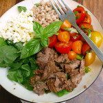 Beef Bruschetta Buddha Bowl ~ Sumptuous Spoonfuls #easy #dinnerinabowl #recipe