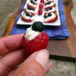 Red White & Blue Berry Cheesecake Bites ~ Sumptuous Spoonfuls #easy #patriotic #dessert #recipe
