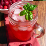 Sour Cherry Basil Antioxidant Water ~ Sumptuous Spoonfuls #homemade #flavored #water #recipe