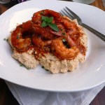 Creole Shrimp with Cheesy Cauliflower Grits ~ Sumptuous Spoonfuls #lowcarb #healthy #soulfood #recipe