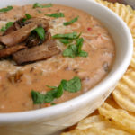 Bacon Mushroom Swiss Cheeseburger Dip ~ Sumptuous Spoonfuls #cheeseburger #dip #recipe