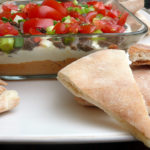 Hummus Shawarma Layer Dip ~ Sumptuous Spoonfuls #Mediterranean #LayerDip #GameDay