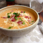 Sherried Butternut Soup with Bacon ~ Sumptuous Spoonfuls #butternut #squash #soup #recipe