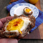 Patrick's Perfect Scotch Eggs ~ Sumptuous Spoonfuls #sausage #egg #recipe #tribute