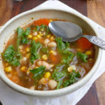 Smoky Italian Kale & White Bean Soup ~ Sumptuous Spoonfuls #kale #soup #recipe