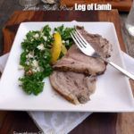 Lemon Garlic Roast Leg of Lamb ~ Sumptuous Spoonfuls #lamb #recipe