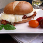 Oven Fried Chicken Parmesan Sandwiches ~ Sumptuous Spoonfuls #cheese #chicken #recipe