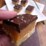 Sea Salt Millionaire Shortbread ~ Sumptuous Spoonfuls #chocolate #caramel #shortbread #bars #recipe