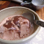 Boozy Chocolate Fudge Ice Cream ~ Sumptuous Spoonfuls #chocolate #icecream #recipe