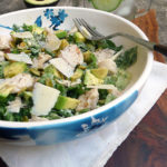 Chicken Avocado Caesar Salad ~ Sumptuous Spoonfuls #chicken #caesar #salad #recipe #healthy