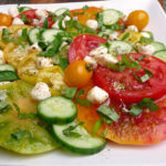 The Mothership Cucumber Caprese Salad ~ Sumptuous Spoonfuls #cucumber #tomato #caprese #salad #recipe
