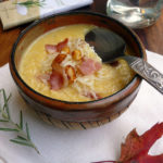 Rosemary White Chocolate Butternut Soup ~ a cozy savory soup with a hint of white chocolate and rosemary. Delightful!