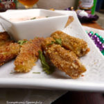 Baked Creole Eggplant Fries with Creole Remoulade Dipping Sauce ~ a delicious healthy snack that will satisfy your crunch craving!