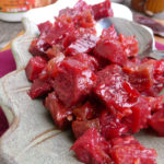 Maple Roasted Beets ~ beets take on a total different flavor dimension when roasted with a onion and maple syrup