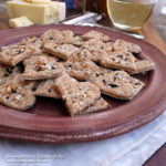 Everything Bagel Whole Grain Sourdough Crackers ~ Whole wheat flour, rye, flax with everything bagel seasoning inside and out, these crunchy crackers are addictive!