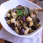 Garlic Herb Roasted Cauliflower Mushrooms & Zucchini ~ Roasting this earthy mix of veggies makes them taste SO good!