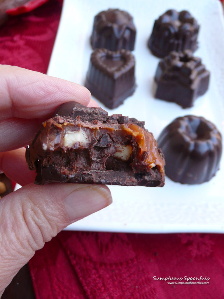 Gourmet Homemade Chocolate Caramel Cashew Truffles