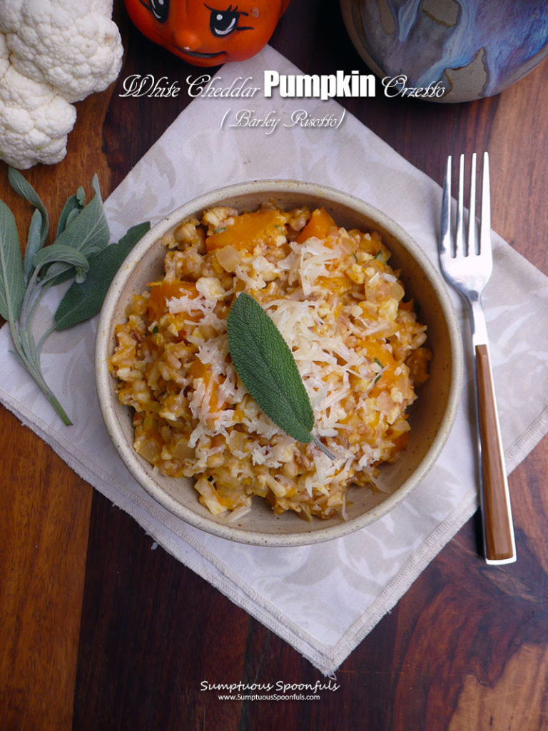 White Cheddar Pumpkin Barley Risotto