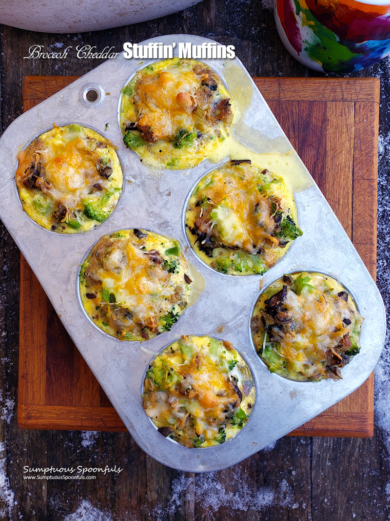 Broccoli Cheddar Stuffin' Muffins