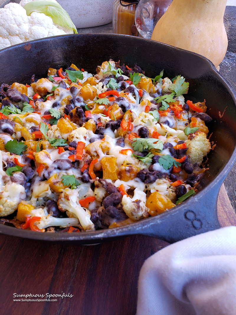 Butternut Black Bean Cauliflower Nachos 