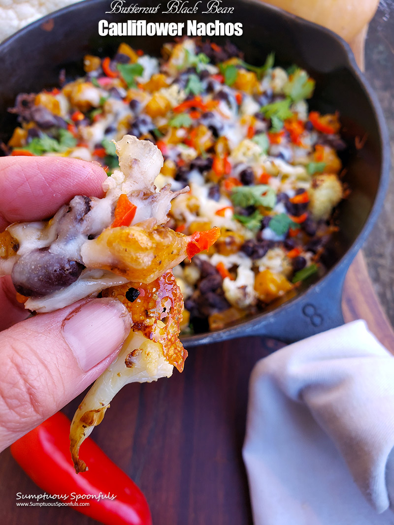 Butternut Black Bean Cauliflower Nachos