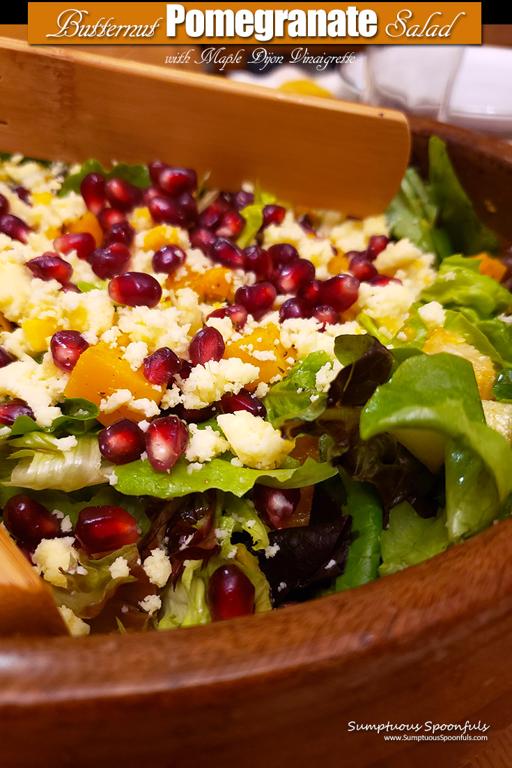 Butternut Pomegranate Salad with Maple Dijon Vinaigrette