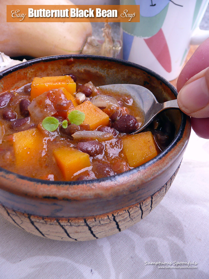 Easy Butternut Black Bean Soup