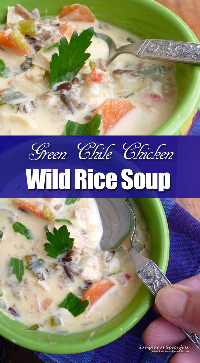 Green Chile Chicken Wild Rice Soup