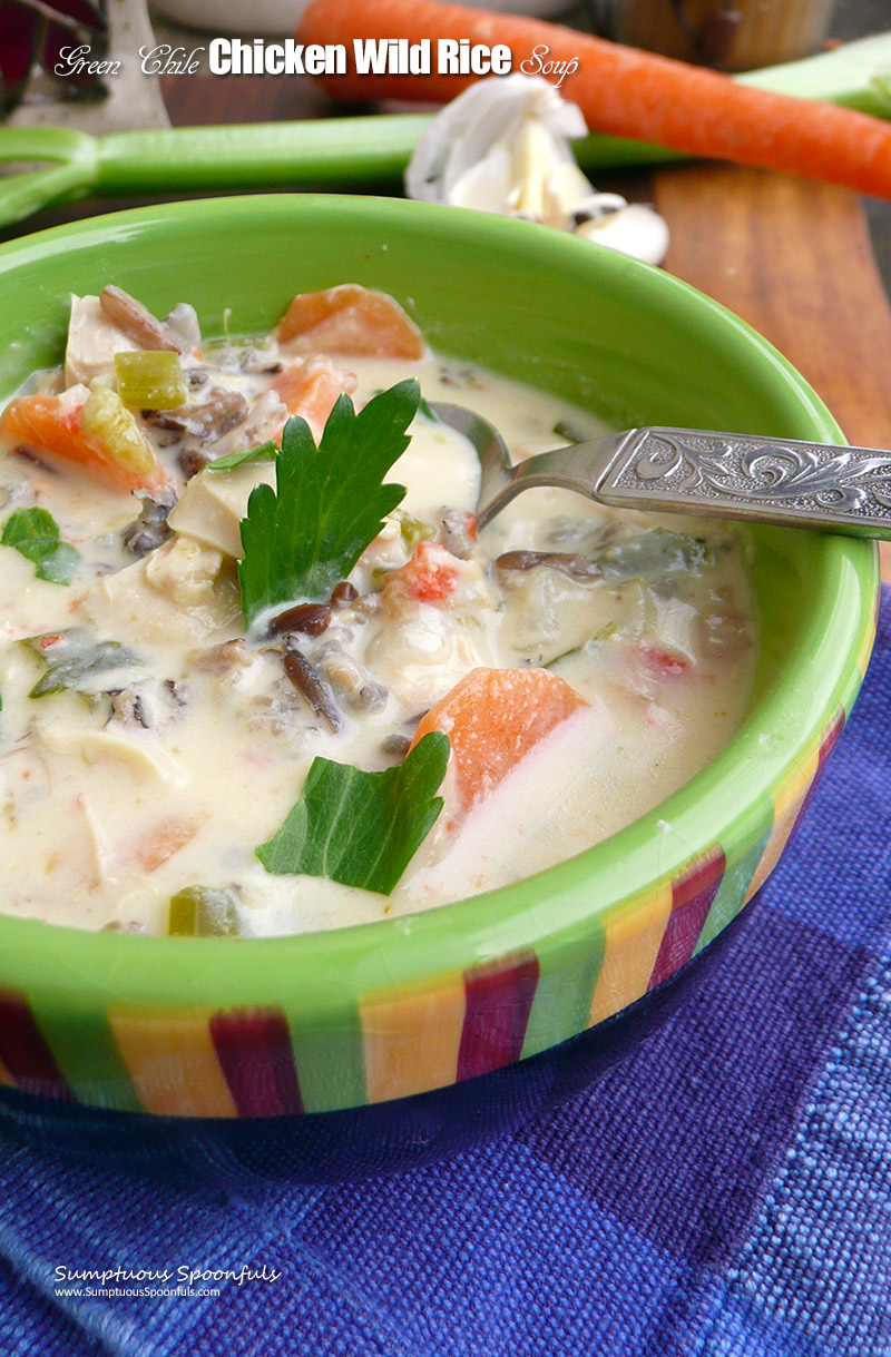 Green Chile Chicken Wild Rice Soup