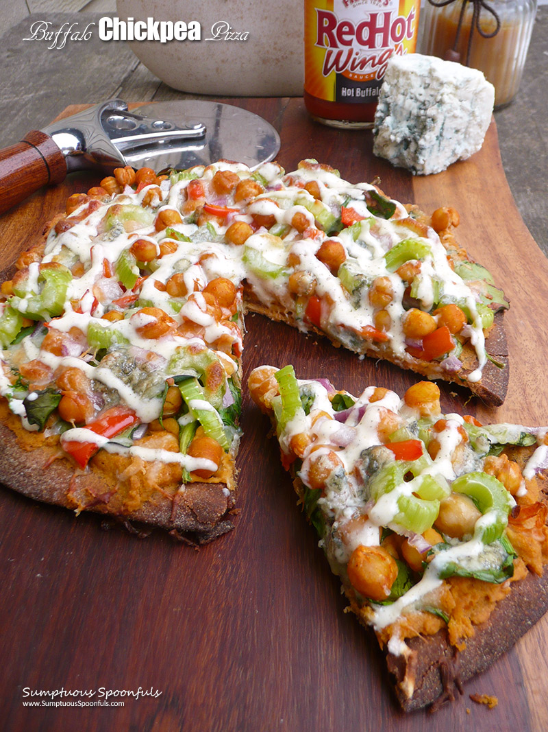 Buffalo Chickpea Pizza