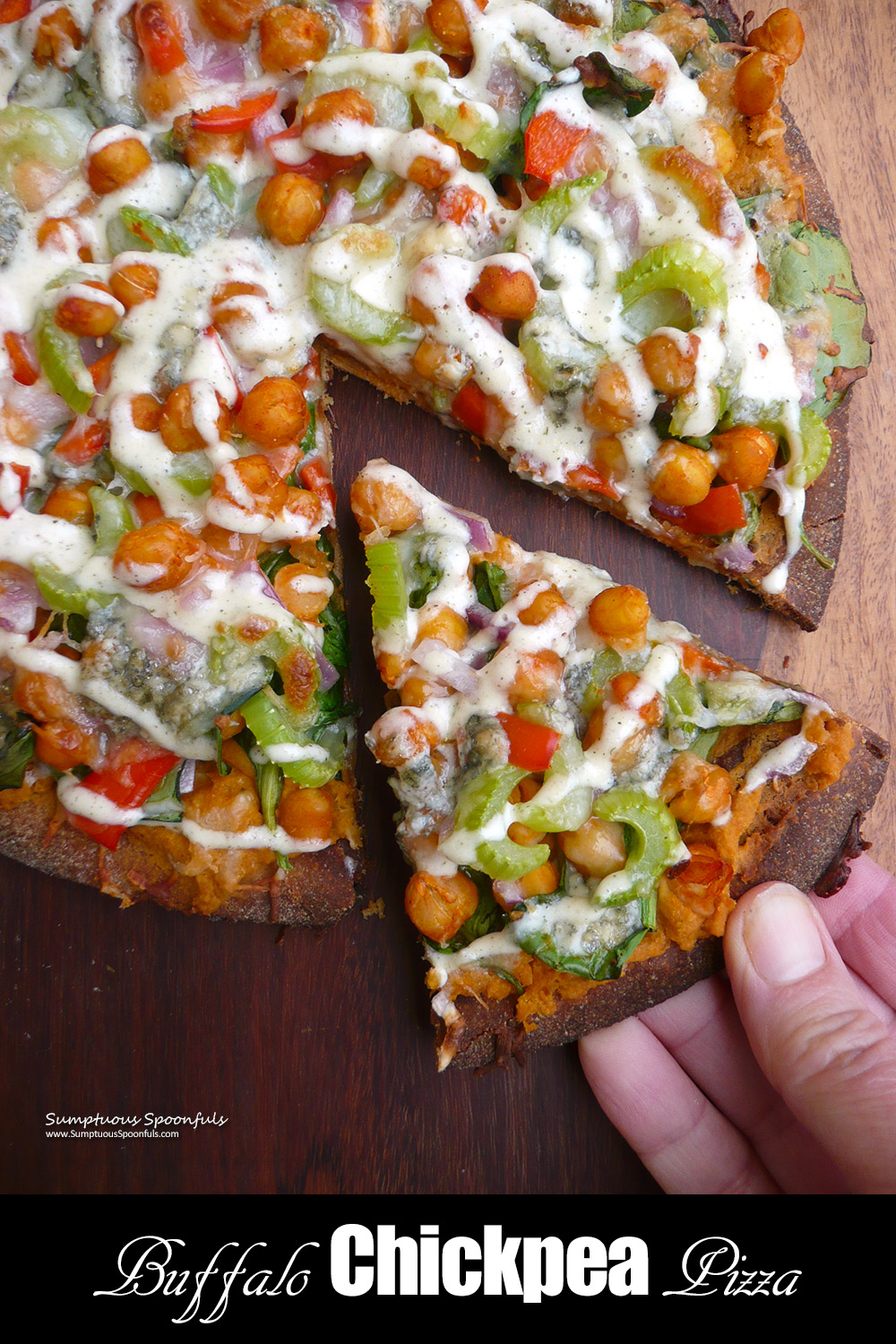 Buffalo Chickpea Pizza