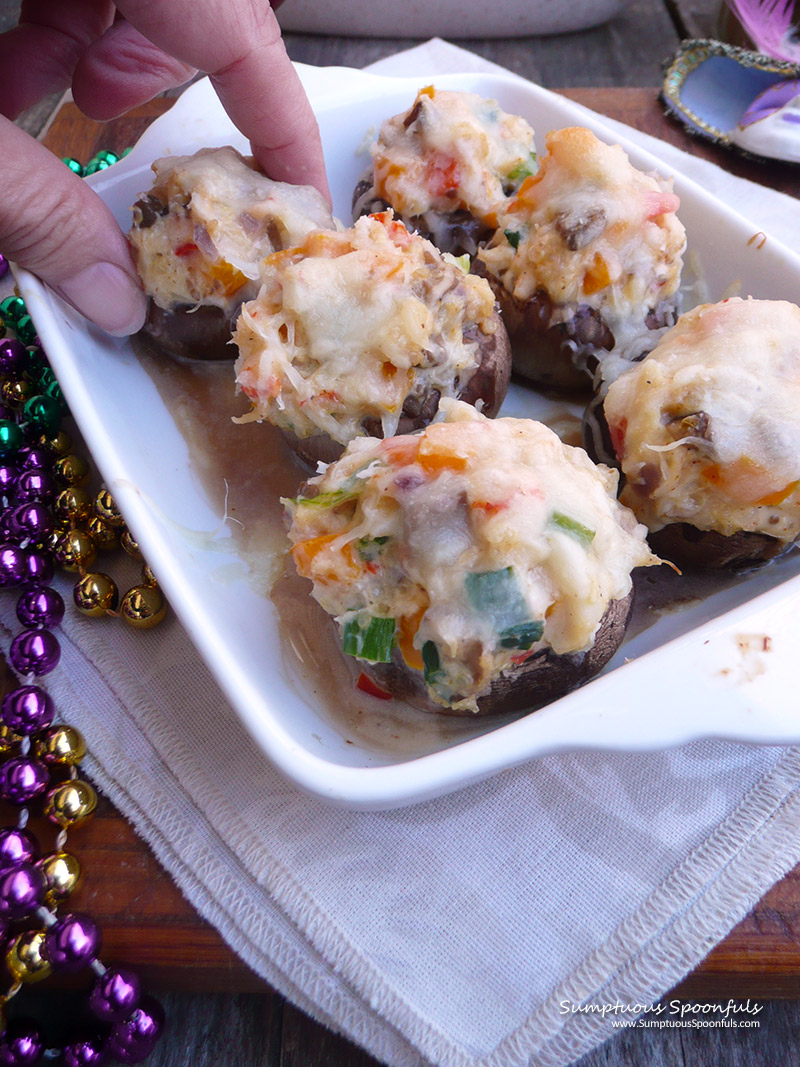 Creole Seafood Stuffed Mushrooms